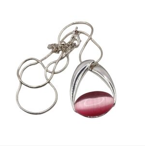 Pink Cats Eye pendant